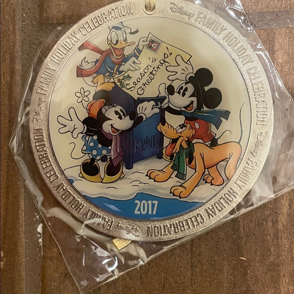 Disney Festive Ornament with Mickey, Minnie, and Pluto